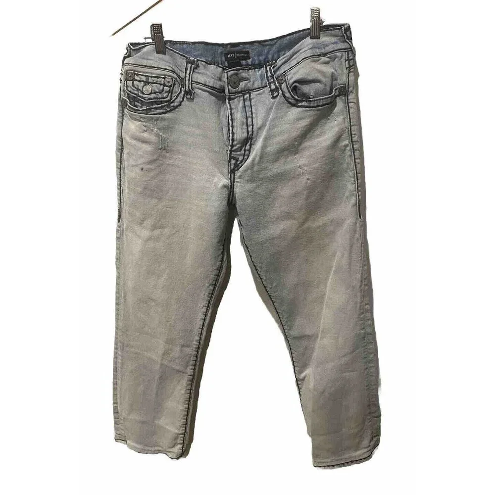 True Religion Ricky Light Anchor Relaxed Straight Super T Jeans Men's Size 36x29